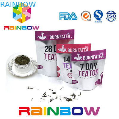 Βιοδιασπάσιμη στάση επάνω τοποθετημένη σε στρώματα τσάντα συσκευασίας τσαγιού Mylar σακουλών τσαγιού στη Ziplock