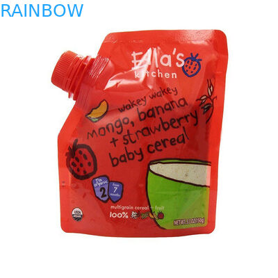 Επαναχρησιμοποιήσιμες σακούλες BPA παιδικών τροφών Doypack ελεύθερες με τους σωλήνες γωνιών