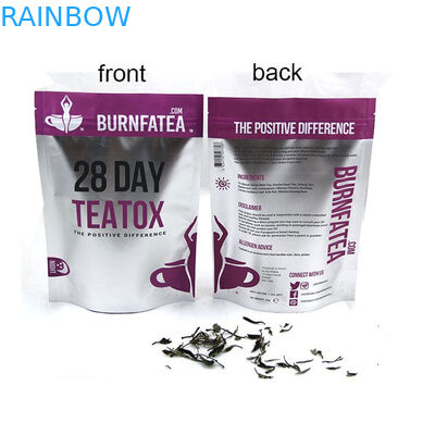 Τυπωμένη συσκευασία τσαντών τσαγιού Mylat με Ziplock, Reclosable τσάι συνήθειας που συσκευάζει το πακέτο Doy