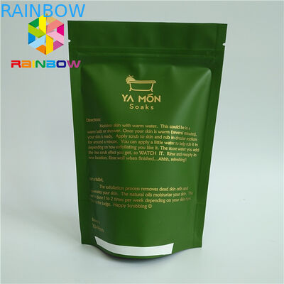 Το φύλλο αλουμινίου αργιλίου ευθυγράμμισε τη ματ άσπρη πράσινη συσκευάζοντας τσάντα τσαγιού με το σχέδιο συνήθειας φερμουάρ