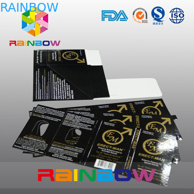 Επίδραση 100% συσκευάζοντας κιβώτιο εγγράφου χαπιών φύλων κάθετος-ΑΤΟΜΩΝ με προσαρμοσμένο το κάρτα σχέδιο