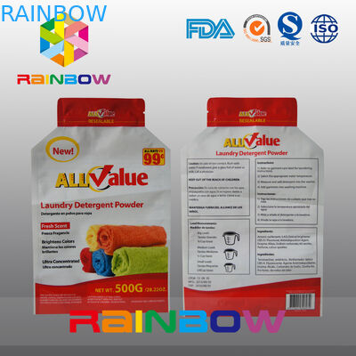 Προσαρμοσμένη τυπώνοντας πλαστική συσκευάζοντας τσάντα για 500g την καθαριστική σκόνη πλυντηρίων/τη σκόνη πλύσης