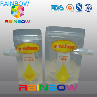 Στάση επάνω στην υγρή σακούλα χυμού, gravure σακουλών ποτών φερμουάρ εκτύπωση