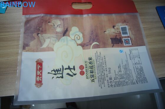 Μεταλλίνη Suface OPP/Νέα Υόρκη/πλαστικές σακούλες ρυζιού PE 5kg που συσκευάζει με τη λαβή