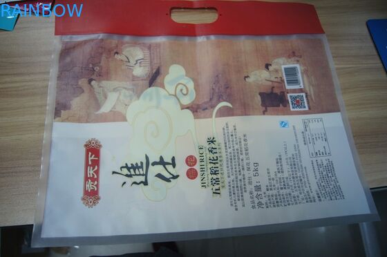 Μεταλλίνη Suface OPP/Νέα Υόρκη/πλαστικές σακούλες ρυζιού PE 5kg που συσκευάζει με τη λαβή