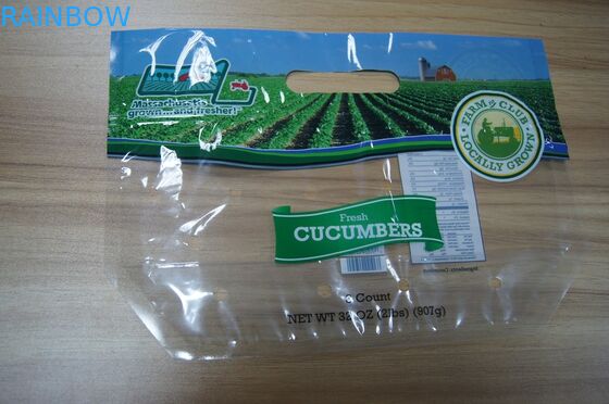 Τροφίμων βαθμού διαφανής συσκευάζοντας τσάντα φερμουάρ αποθήκευσης νωπών καρπών φυτική πλαστική