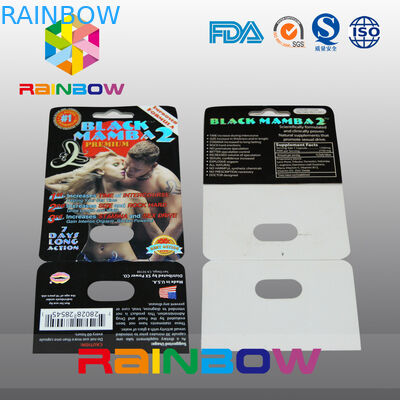 Προσαρμοσμένη εγγράφου φουσκαλών κάρτα εγγράφου καρτών συσκευάζοντας για τα σεξουαλικά χάπια