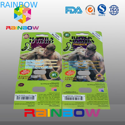 Προσαρμοσμένη εγγράφου φουσκαλών κάρτα εγγράφου καρτών συσκευάζοντας για τα σεξουαλικά χάπια