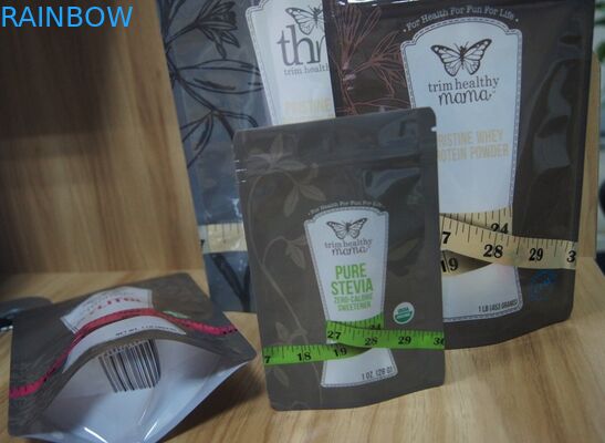 PET/διαφορετικές σακούλες Doypack ζάχαρης γεύσης PE πλαστικές που συσκευάζουν με το φερμουάρ