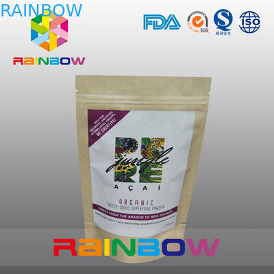 Τυπωμένη προσαρμοσμένη τσάντα συσκευασίας τροφίμων Doypack φερμουάρ τσαντών εγγράφου