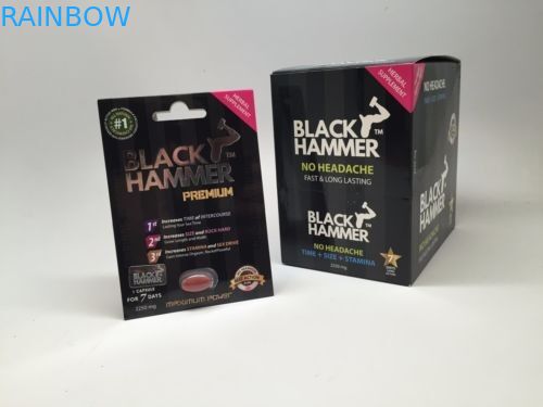 Κόκκινο κιβώτιο εγγράφου Mamba για την αρσενική συσκευασία χαπιών/καρτών αυξήσεων φύλων