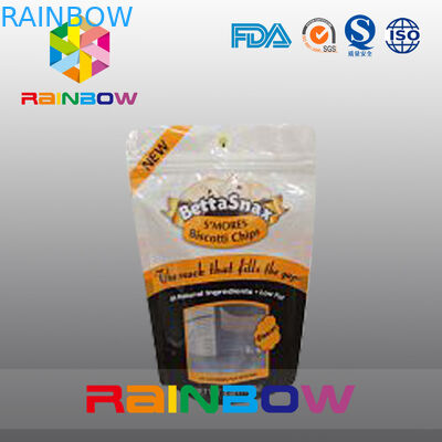 Η στάση επάνω Ziplock στις σαφείς πλαστικές σακούλες που συσκευάζουν με την πεταλούδα κρεμά την τρύπα για τα τρόφιμα καραμελών/πρόχειρων φαγητών