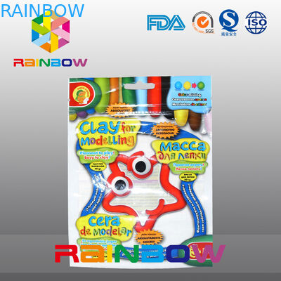 Λογότυπο Coloful συνήθειας τρεις δευτερεύουσες σαφείς πλαστικές σακούλες σφραγίδων που συσκευάζουν για τα τρόφιμα καραμελών/πρόχειρων φαγητών