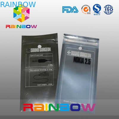 Δείτε μέσω των συσκευάζοντας τσαντών κασκών/ακουστικών εκτύπωσης λογότυπων/σακούλα με Ziplock