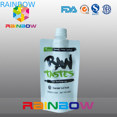 Η άσπρη στάση ρίχνει επάνω τη συσκευασία σακουλών για την ακατέργαστα μαρμελάδα/το υγρό/τα τρόφιμα κατανάλωσης