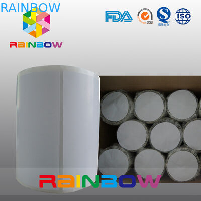 Κανένα σαφές ορθογώνιο ρόλων εγγράφου τυπωμένων υλών άσπρο/κενό δεν συρρικνώνεται το μέγεθος συνήθειας ετικετών μανικιών