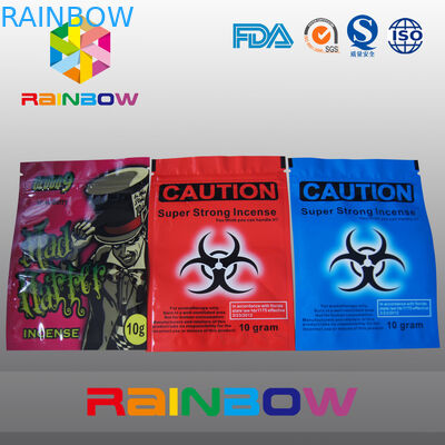 Ziplock θυμιάματος προσοχής λογότυπων συνήθειας βοτανική τσάντα καπνού καρυκευμάτων βουντού τσαντών 10g 4g χημική