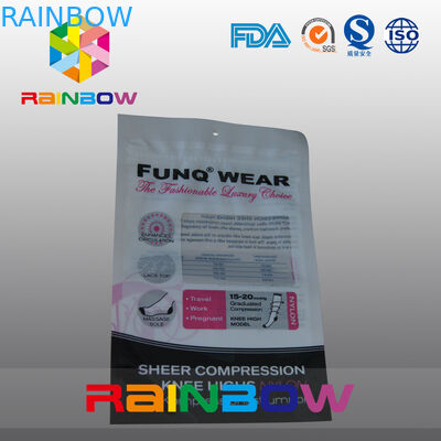 Κόκκινη και άσπρη τσάντα παραθύρων Mylar πλαστική με την κορυφή φερμουάρ για τα τρόφιμα/φρέσκο Pleeled Garllic