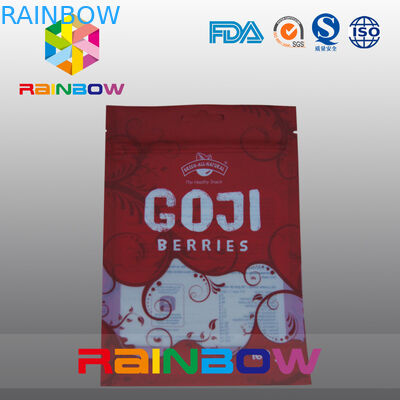 Κόκκινη και άσπρη τσάντα παραθύρων Mylar πλαστική με την κορυφή φερμουάρ για τα τρόφιμα/φρέσκο Pleeled Garllic