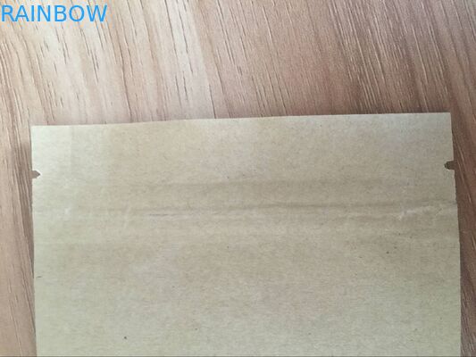 Το προσαρμοσμένο εγγράφου έγγραφο της Kraft τσαντών επίπεδο ευθυγράμμισε το φύλλο αλουμινίου τρία δευτερεύουσες τσάντες κλειδαριών φερμουάρ σφραγίδων τοπ