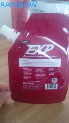 Η τυποποιημένη κόκκινη υγρή συσκευάζοντας πλαστική τσάντα FDA/η εύκαμπτη στάση ρίχνει επάνω τη σακούλα