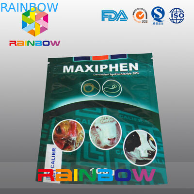 Στάση γαλακτοκομικών αγελάδων σακουλών τροφίμων της Pet φύλλων αλουμινίου αργιλίου επάνω στη συσκευασία τροφίμων