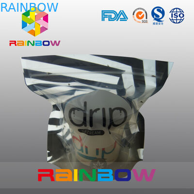 Πλαστικές σακούλες παγωτού στάσεων επάνω στιλπνές που συσκευάζουν με το σαφή παράθυρο και το φερμουάρ