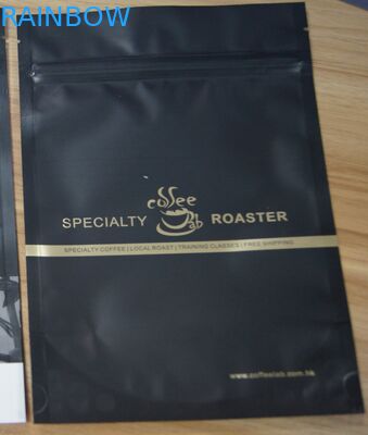 Ματ πλαστικές σακούλες απόδειξης Mouisture που συσκευάζουν τη στάση σακουλών καφέ φύλλων αλουμινίου αργιλίου επάνω στον τύπο