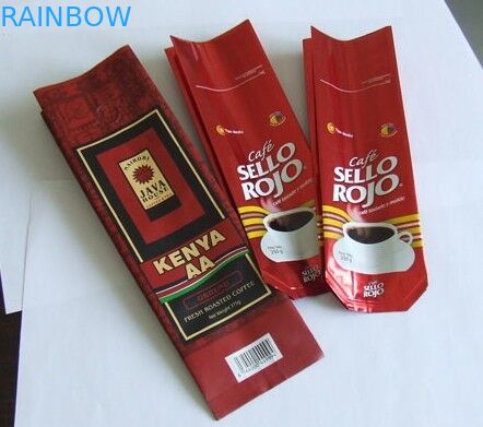 Τσάντα καφέ φύλλων αλουμινίου σχεδίου συνήθειας με μια βαλβίδα, πράσινος/το Μαύρο εξαέρωσης τρόπων