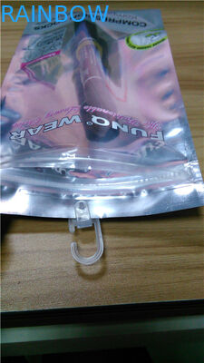 Προσαρμοσμένη σαφής σαφής στάση επάνω στις κενές τσάντες κλειδαριών φερμουάρ φύλλων αλουμινίου αργιλίου σακουλών