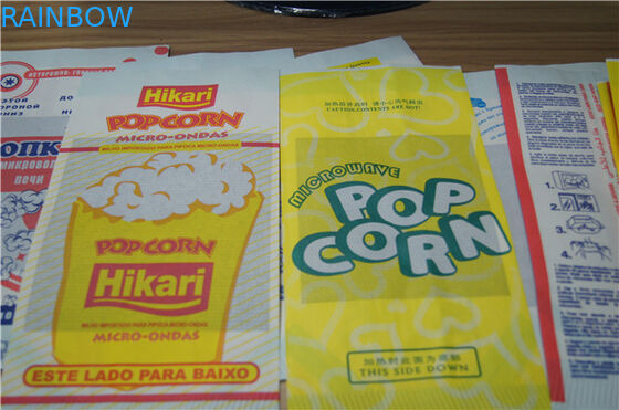 Καφετιά προσαρμοσμένη κορυφή τσαντών εγγράφου επίπεδων κατώτατων σημείων βαθμού τροφίμων ανοικτή για το πρόχειρο φαγητό