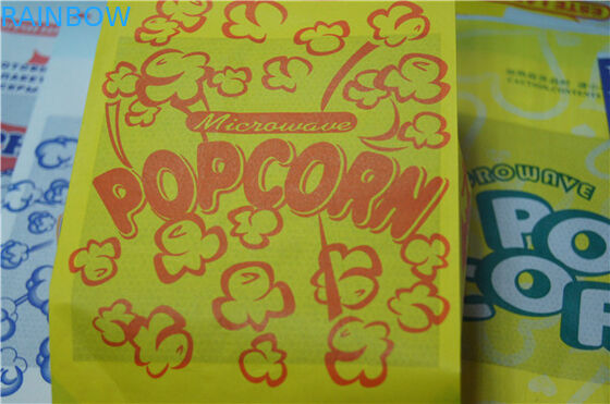 Καφετιά προσαρμοσμένη κορυφή τσαντών εγγράφου επίπεδων κατώτατων σημείων βαθμού τροφίμων ανοικτή για το πρόχειρο φαγητό