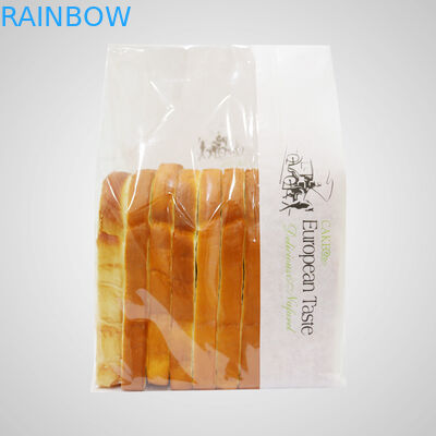 Άσπρη τσάντα εγγράφου της Kraft για το ψωμί/στάση επάνω στις σακούλες με Mylar και το σαφές παράθυρο