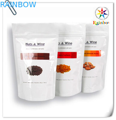 Μαύρη συσκευασία σακουλών φύλλων αλουμινίου της Kraft στάσεων επάνω ματ με την κλειδαριά φερμουάρ/την εγκοπή δακρυ'ων