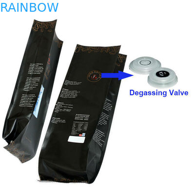 Σακούλα φύλλων αλουμινίου αργιλίου που συσκευάζει τη δευτερεύουσα Gusset τετραγώνων τσάντα καφέ σφραγίδων συσκευάζοντας με τη βαλβίδα