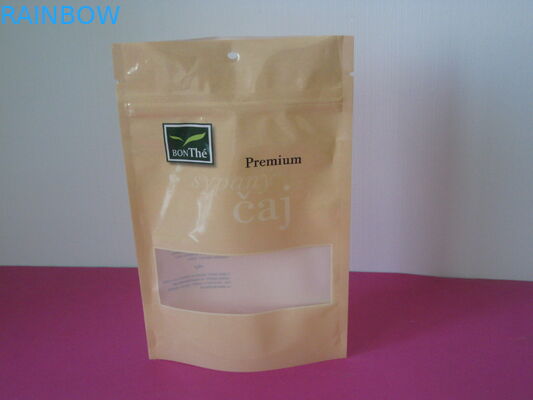 Ανακυκλώσιμη σακούλα φύλλων αλουμινίου αργιλίου που συσκευάζει την τοποθετημένη σε στρώματα σακούλα Mylar στάσεων επάνω ματ με το παράθυρο