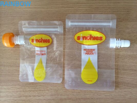 Επαναχρησιμοποιήσιμη υγρή σακούλα σωλήνων τροφίμων πιστοποίησης FDA με leakproof