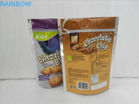 Resealable πλαστική συσκευάζοντας στάση σακουλών φύλλων αλουμινίου επάνω Ziplock φύλλων αλουμινίου αργιλίου στις τοποθετημένες σε στρώματα τσάντες