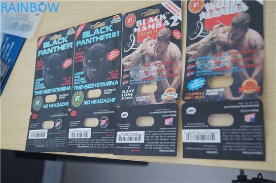 μαύρο μαύρο mamba 1 μαύρο mamba 2 πάνθηρων κάρτα φουσκαλών που συσκευάζει τη σεξουαλική συσκευασία χαπιών