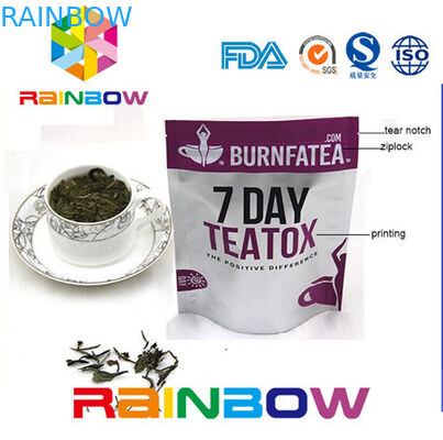 Δευτερεύουσα Ziplock φύλλων αλουμινίου αργιλίου τσαντών τσαγιού εγγράφου της Kraft πακέτων Gusseted Doy συσκευάζοντας πλαστική σακούλα