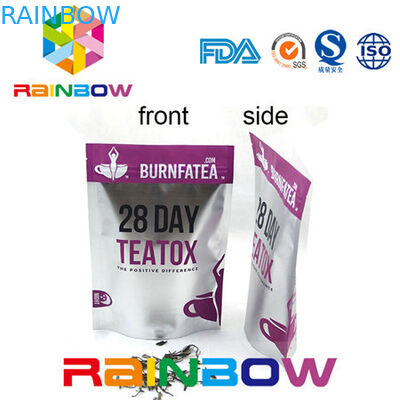 Δευτερεύουσα Ziplock φύλλων αλουμινίου αργιλίου τσαντών τσαγιού εγγράφου της Kraft πακέτων Gusseted Doy συσκευάζοντας πλαστική σακούλα