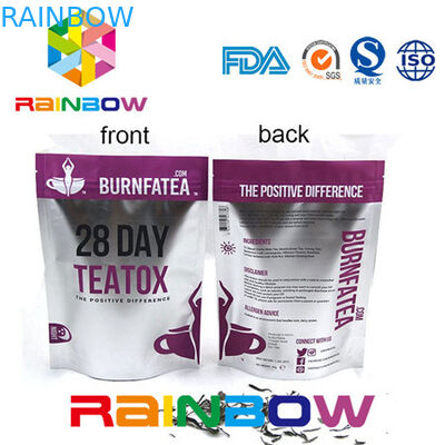 Δευτερεύουσα Ziplock φύλλων αλουμινίου αργιλίου τσαντών τσαγιού εγγράφου της Kraft πακέτων Gusseted Doy συσκευάζοντας πλαστική σακούλα