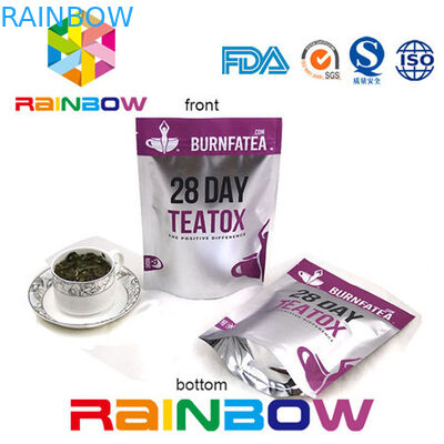 Δευτερεύουσα Ziplock φύλλων αλουμινίου αργιλίου τσαντών τσαγιού εγγράφου της Kraft πακέτων Gusseted Doy συσκευάζοντας πλαστική σακούλα