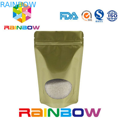 προσαρμοσμένες τυπωμένες συσκευάζοντας τσάντες φύλλων αλουμινίου αργιλίου με ziplock και το σαφές παράθυρο