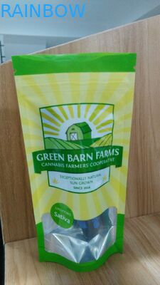 Κατώτατο Gusset συνήθειας Ziplock Mylar φύλλων αλουμινίου αργιλίου τοποθετημένες σε στρώματα τσάντες με το σαφές παράθυρο