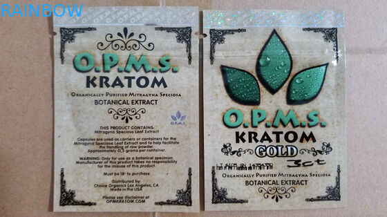 Βοτανικό θυμίαμα συνήθειας kratom που συσκευάζει/3ct τσάντα καψών OPMS kratom
