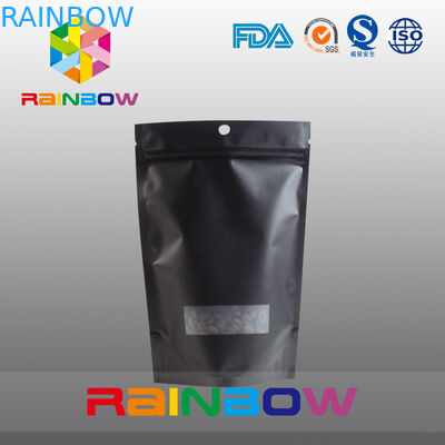 Το προσαρμοσμένο 2oz φύλλο αλουμινίου αργιλίου ευθυγράμμισε τη μαύρη ματ στάση επάνω στην τσάντα καφέ με τη βαλβίδα