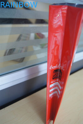 Προσαρμοσμένες δευτερεύουσες gusset τσάντες καφέ φύλλων αλουμινίου αργιλίου με τη βαλβίδα, κόκκινος πράσινος