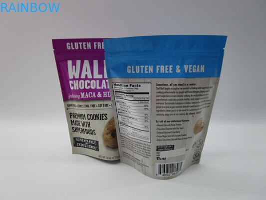 Ιδιωτική στάση ετικετών επάνω στη σακούλα φερμουάρ, φύλλο αλουμινίου αργιλίου συσκευασίας τροφίμων πρόχειρων φαγητών