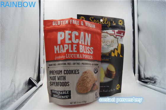 Πλαστικές τσάντες συσκευασίας τροφίμων πρόχειρων φαγητών/σακούλι για τα μπισκότα, σακούλα τυριών 10oz με το φερμουάρ